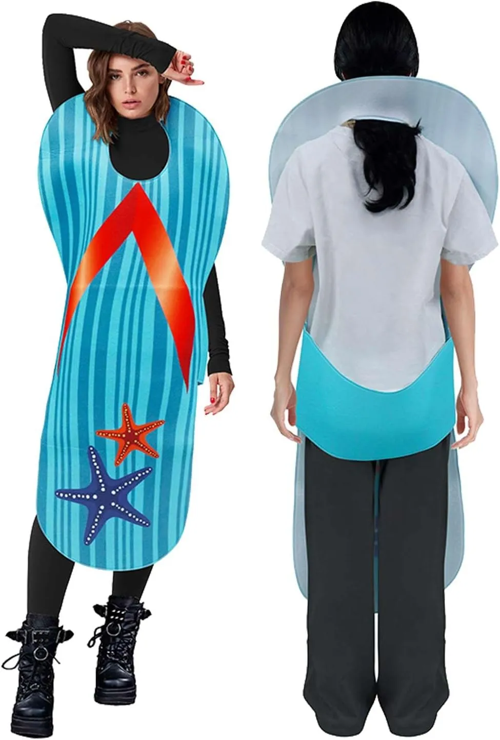 Adult Kids Flip Flop Costume Sneaker Shoes Cosplay Halloween Party Prop Suit Women Men