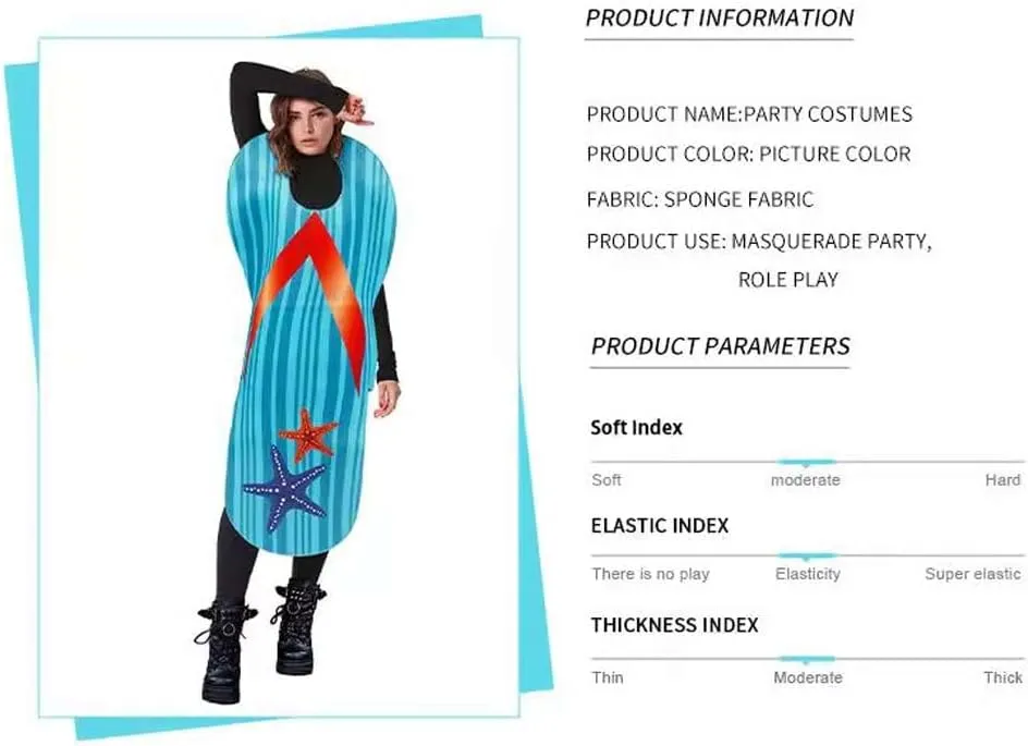 Adult Kids Flip Flop Costume Sneaker Shoes Cosplay Halloween Party Prop Suit Women Men