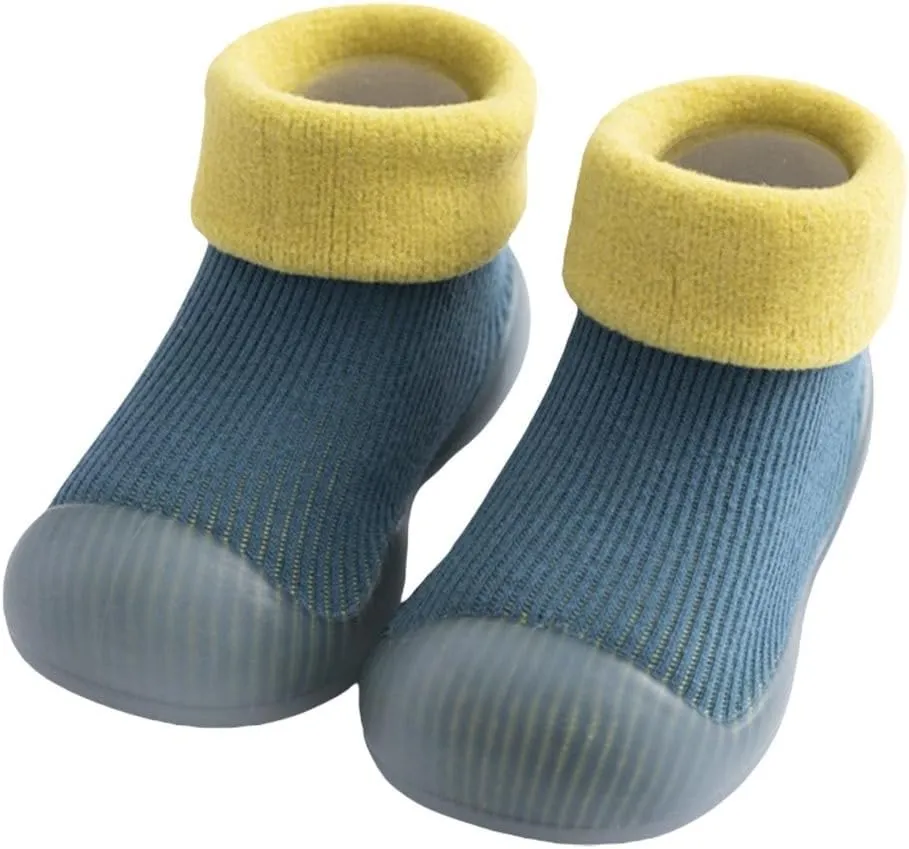 Baby Sock Shoes First Walking Shoes Infant Non-Slip Breathable Girls Slippers Soft Rubber Sole Slip On Sneaker