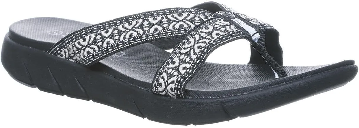 BEARPAW Women's Juniper Black Size 5 | Women's Flip Flop Sandal | Women's Shoe | Comfortable & Lightweight