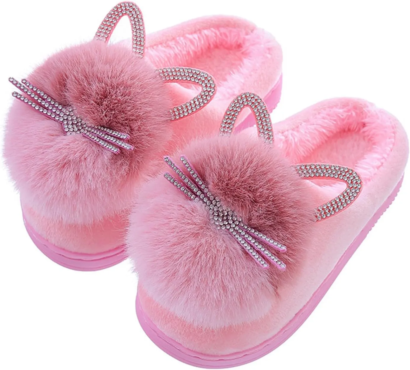 Big Girl Shoe Kids Children's Boys Girls Winter Fall Plush Shoes Indoor Warm and Cute Flock Softball Sandals for Girls