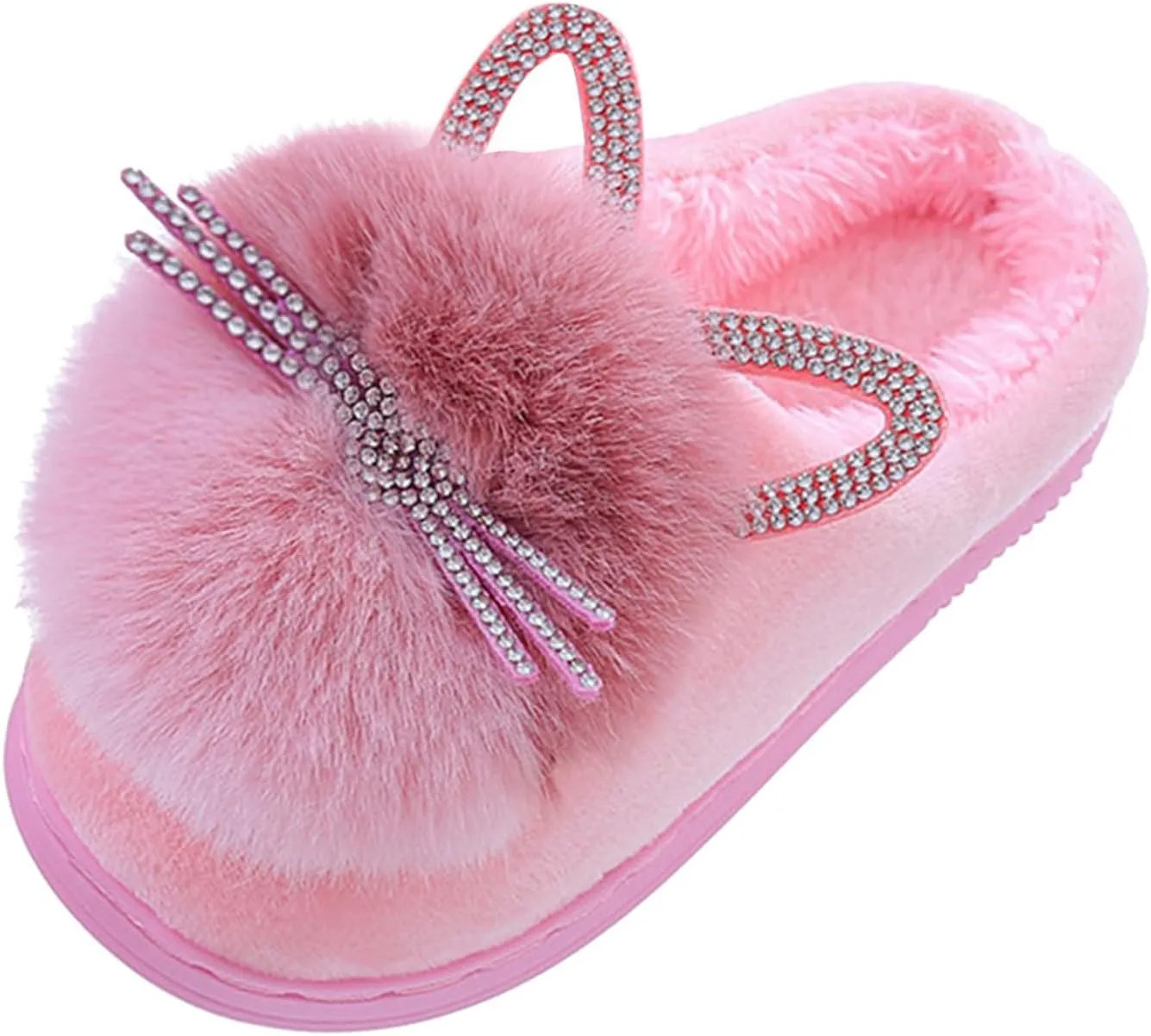 Big Girl Shoe Kids Children's Boys Girls Winter Fall Plush Shoes Indoor Warm and Cute Flock Softball Sandals for Girls