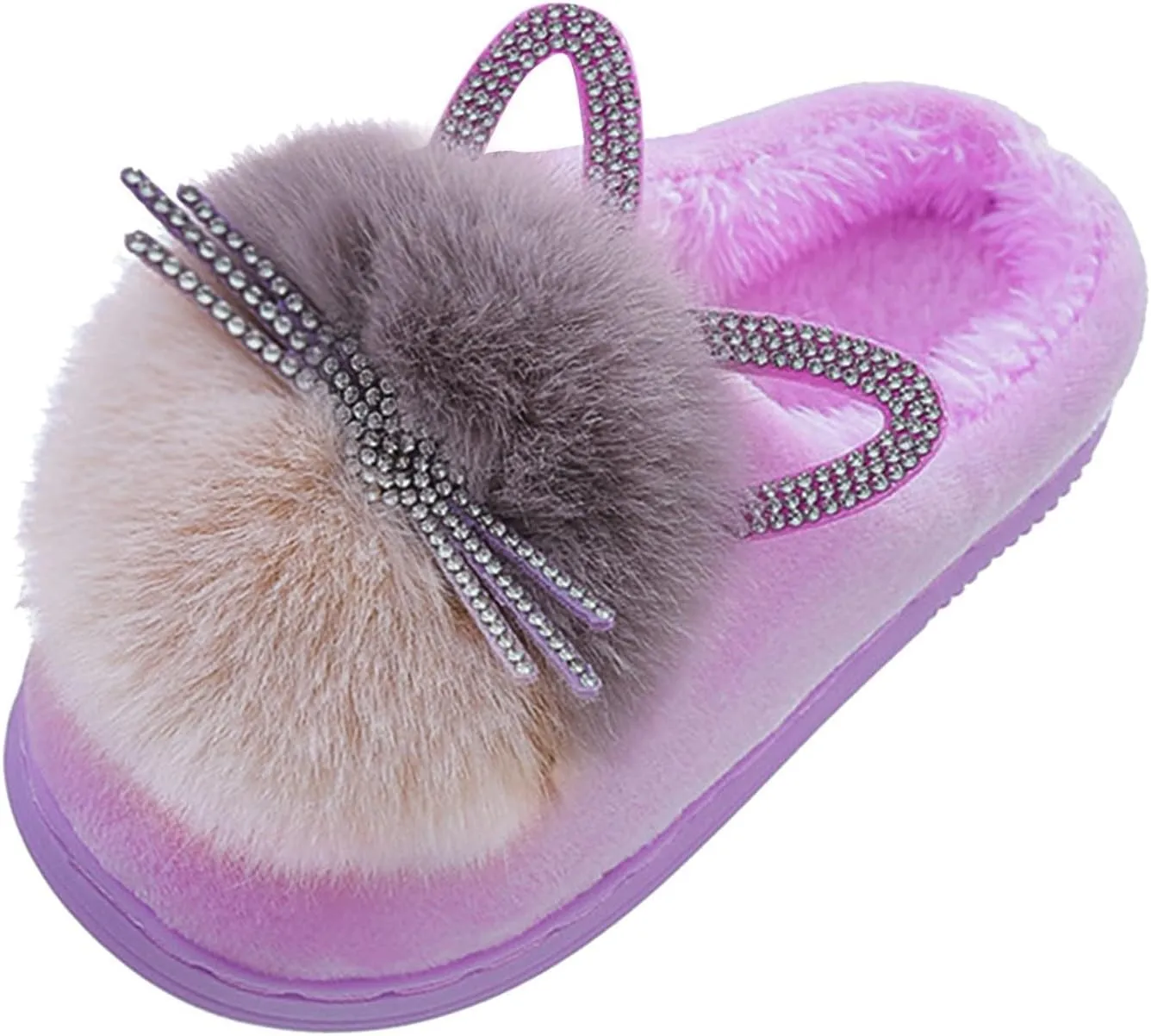 Big Girl Shoe Kids Children's Boys Girls Winter Fall Plush Shoes Indoor Warm and Cute Flock Softball Sandals for Girls