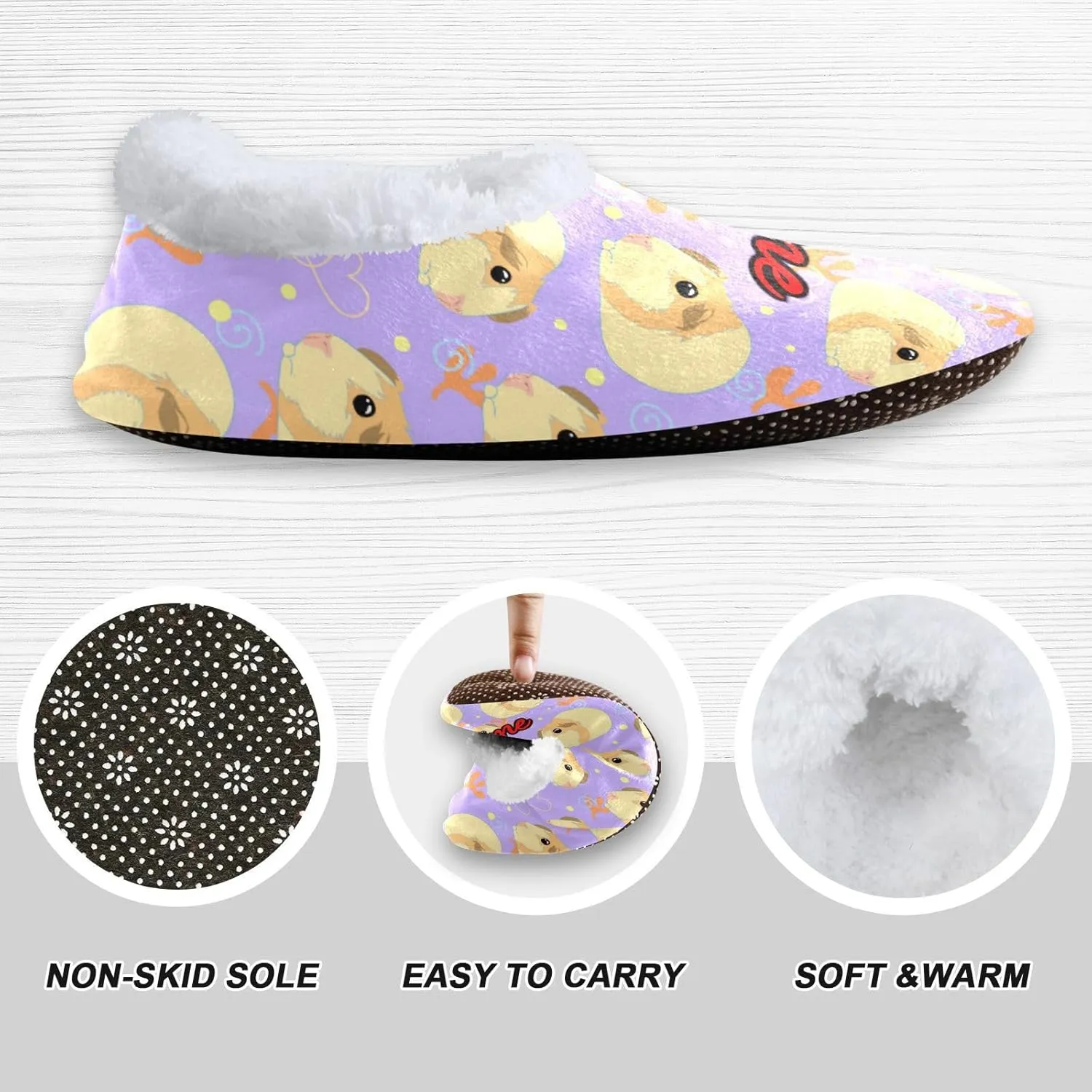 Boccsty Custom Boys Girls Slippers Kids Toddler Slippers Animal Slippers Warm Slippers Winter Slippers