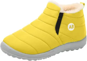 Boys Girls House Solid Plush Sneakers Winter Hot Boots Flat Splashing Fuzzy Warm Short Tube Snow Boots High Heel Boots