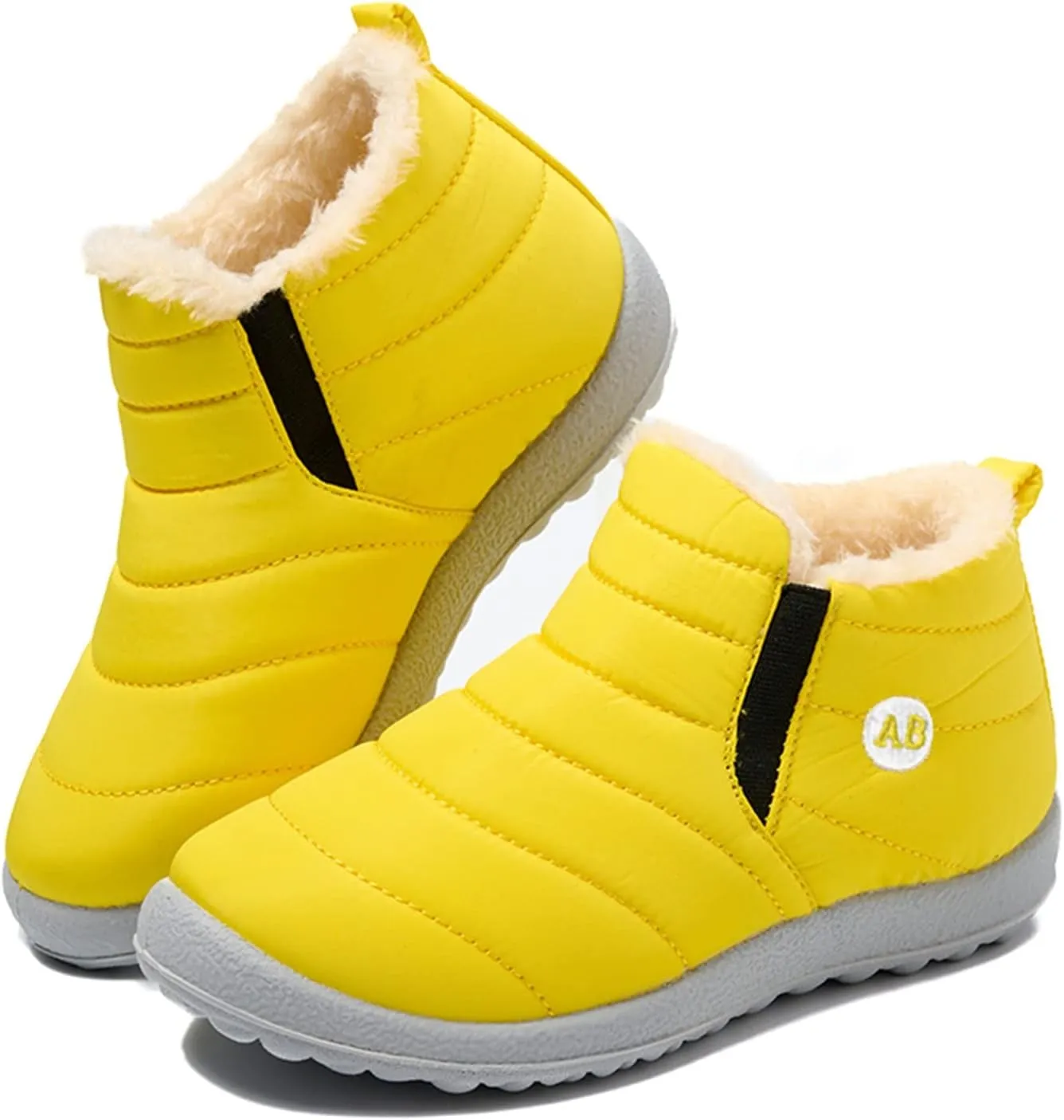 Boys Girls House Solid Plush Sneakers Winter Hot Boots Flat Splashing Fuzzy Warm Short Tube Snow Boots High Heel Boots