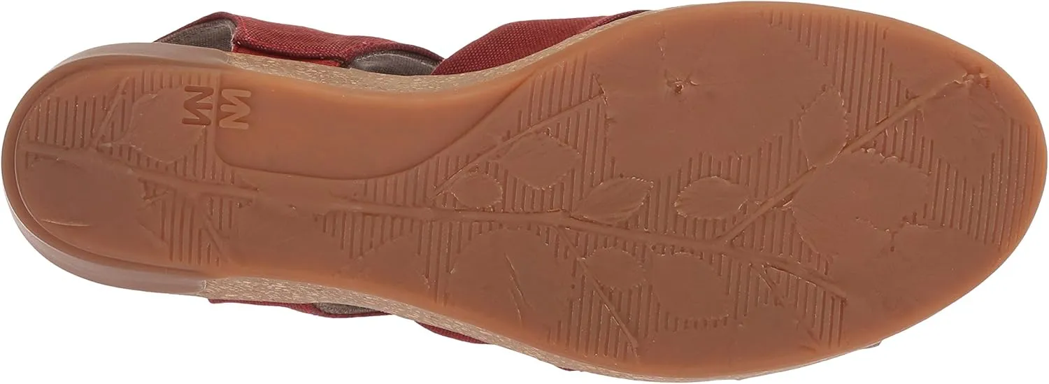 El Naturalista Women's N5007t Seaweed Canvas Black/Leaves Wedge Sandal, 6 AU