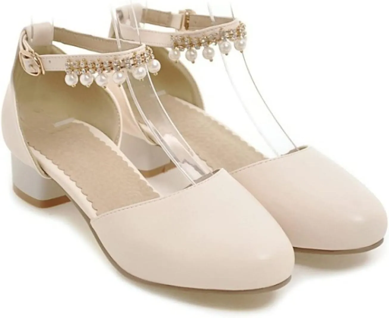 Girls Sandals Mary Jane Dress Shoes Ankle Strap Open Toe Flower Girl Wedding Party for Toddler Little Kid Big Kid