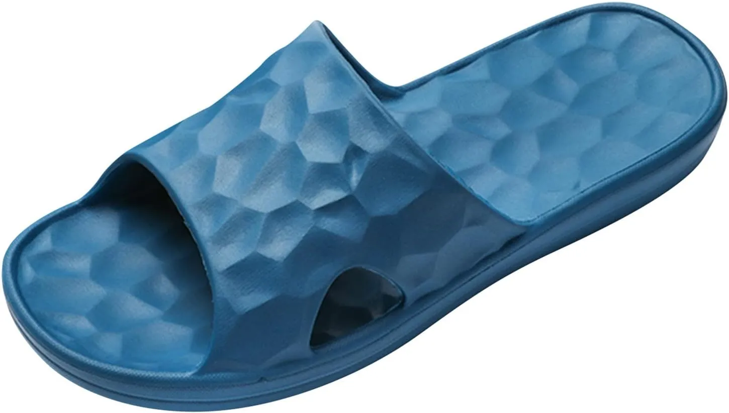 Shower Shoes Men Slippers for Men Outdoor Shower Shoes Quick Drying Sandals Indoor and Outdoor for Living Room Pool Beach Spa Public Showers Bathroom House and Pool Sandals Foldable