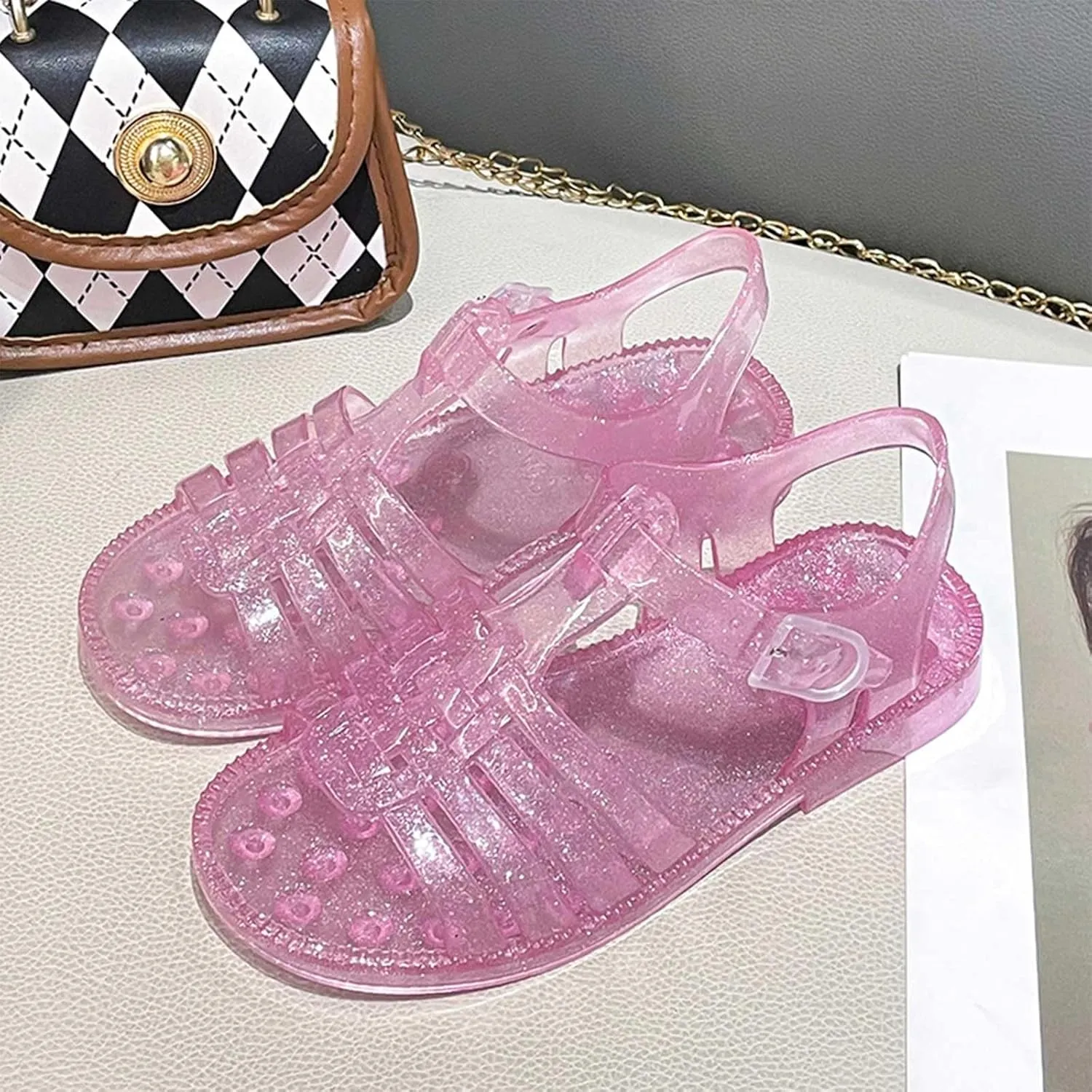 Summer Girls Sandals Jelly Cloth Flower Fashion Children Open Toe Beach Shoes Size 2 Girls Toddlers Sandals for
