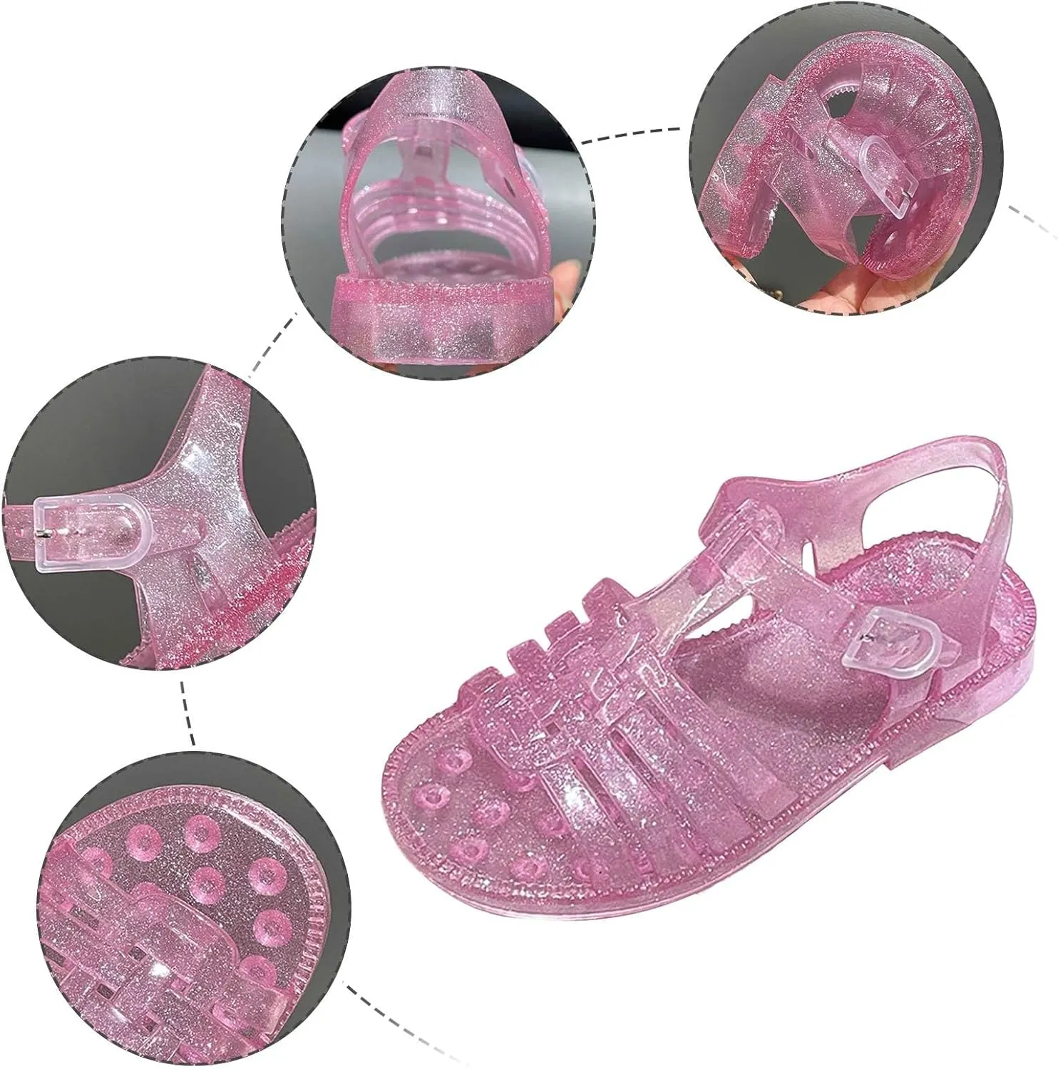 Summer Girls Sandals Jelly Cloth Flower Fashion Children Open Toe Beach Shoes Size 2 Girls Toddlers Sandals for