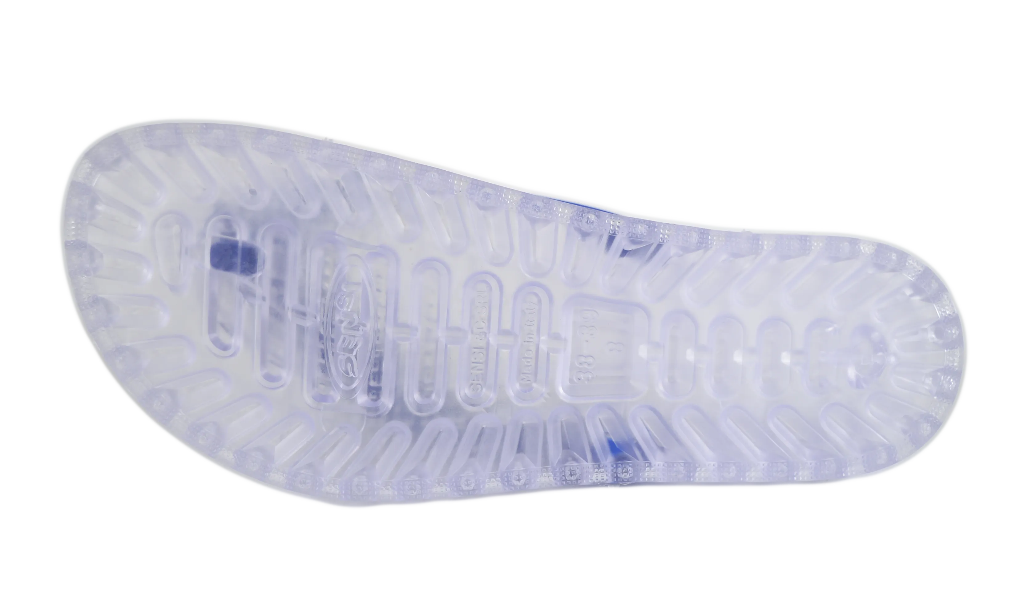 Wave - Clear Thong Sandal - Royal Blue