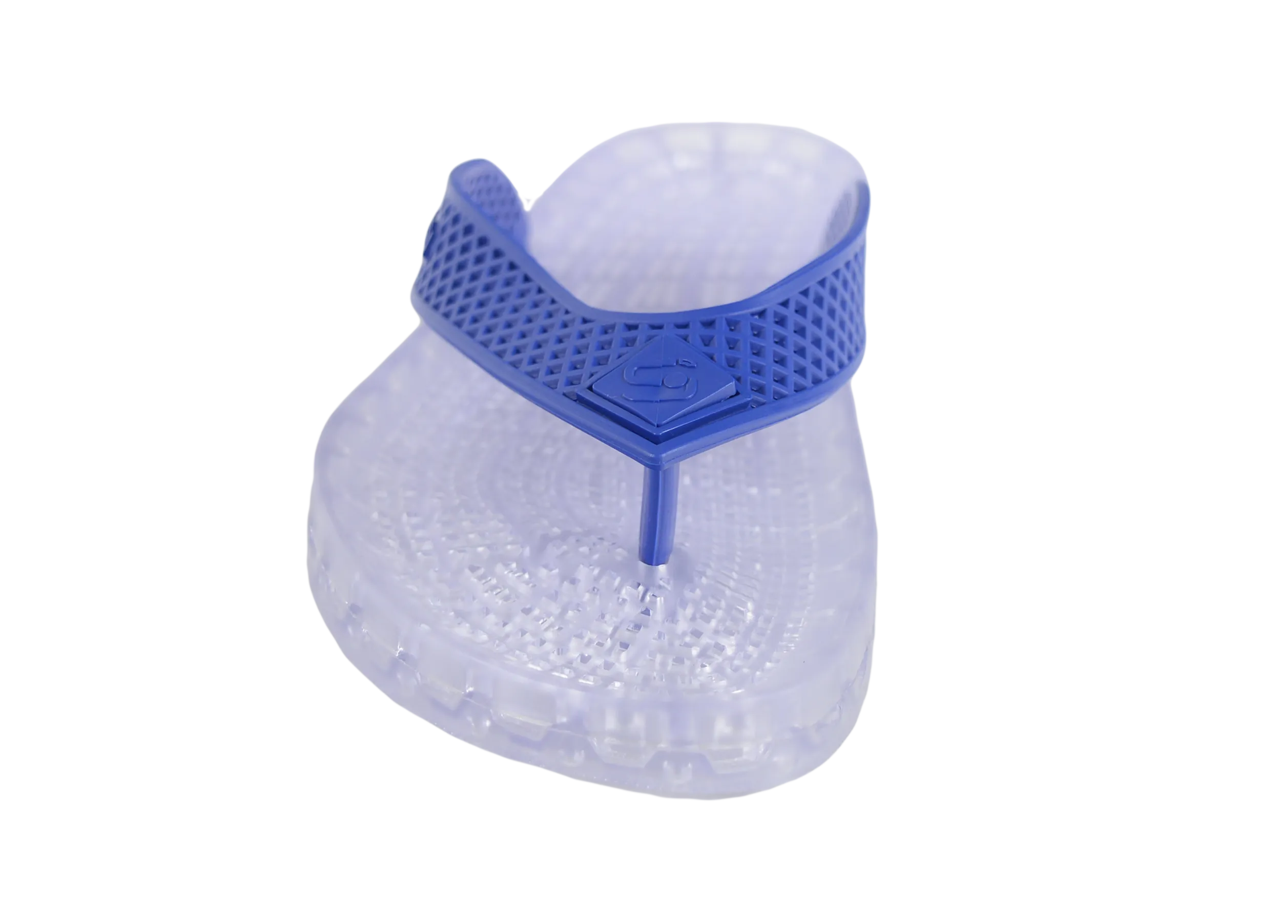 Wave - Clear Thong Sandal - Royal Blue