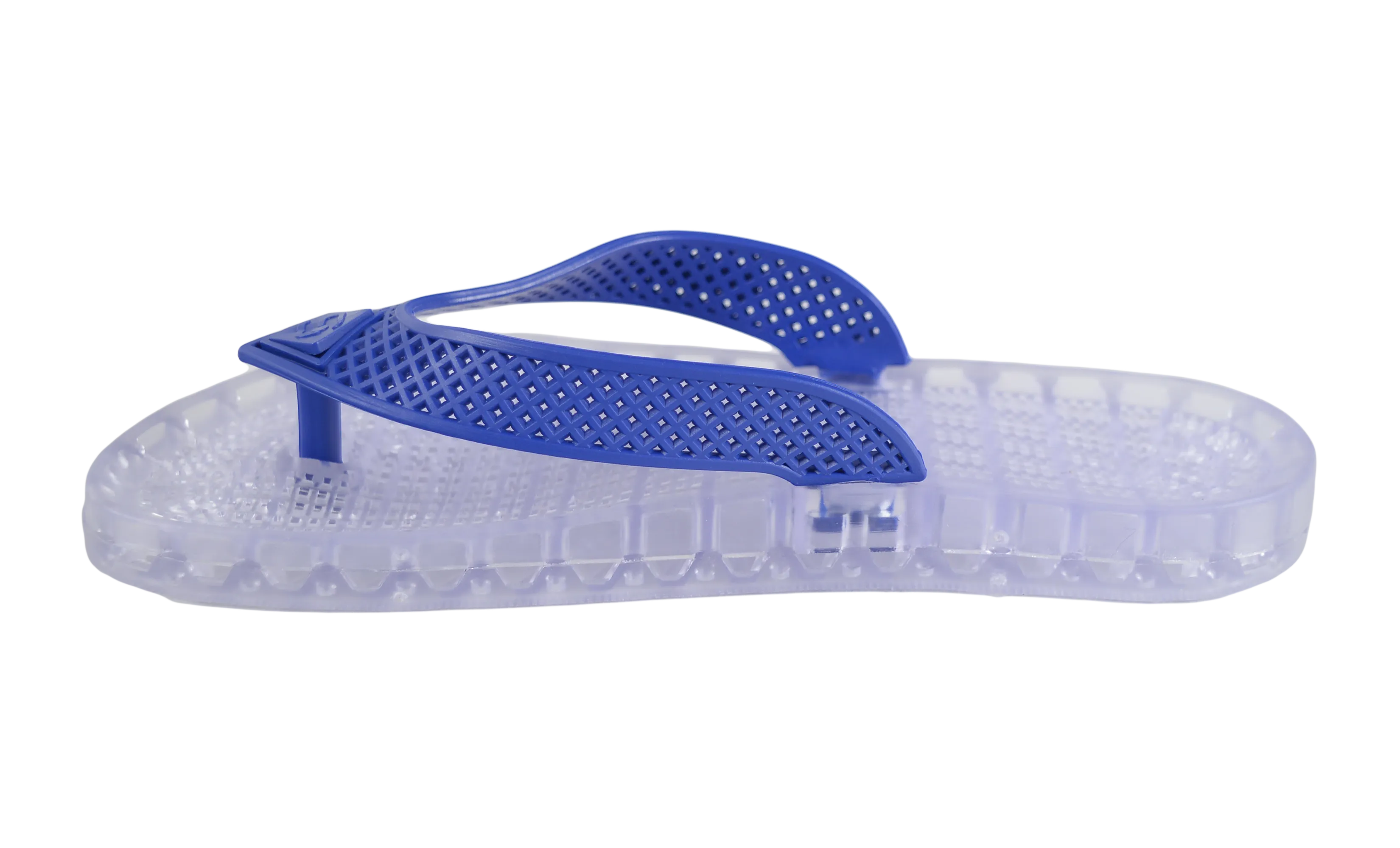 Wave - Clear Thong Sandal - Royal Blue