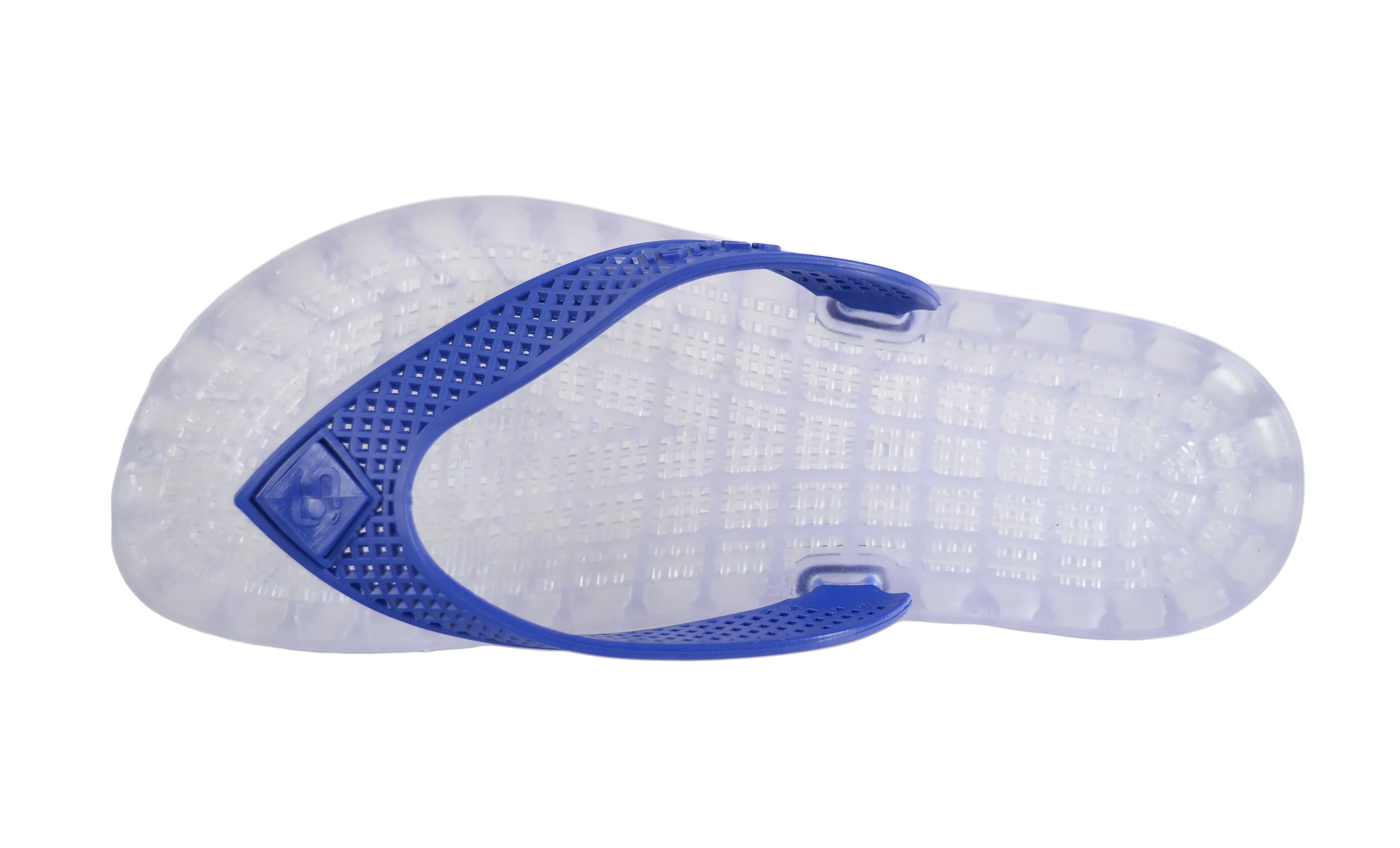Wave - Clear Thong Sandal - Royal Blue