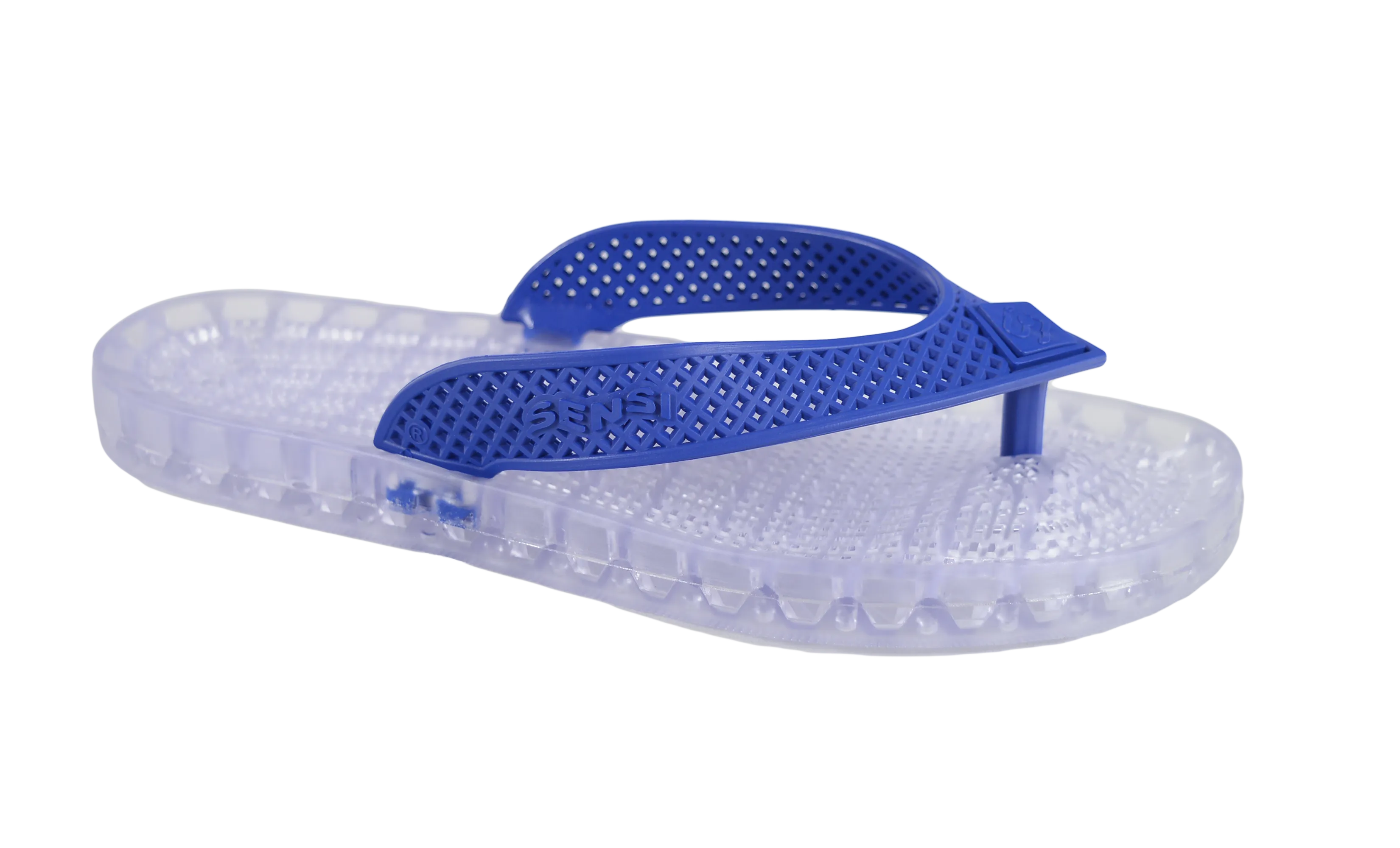 Wave - Clear Thong Sandal - Royal Blue
