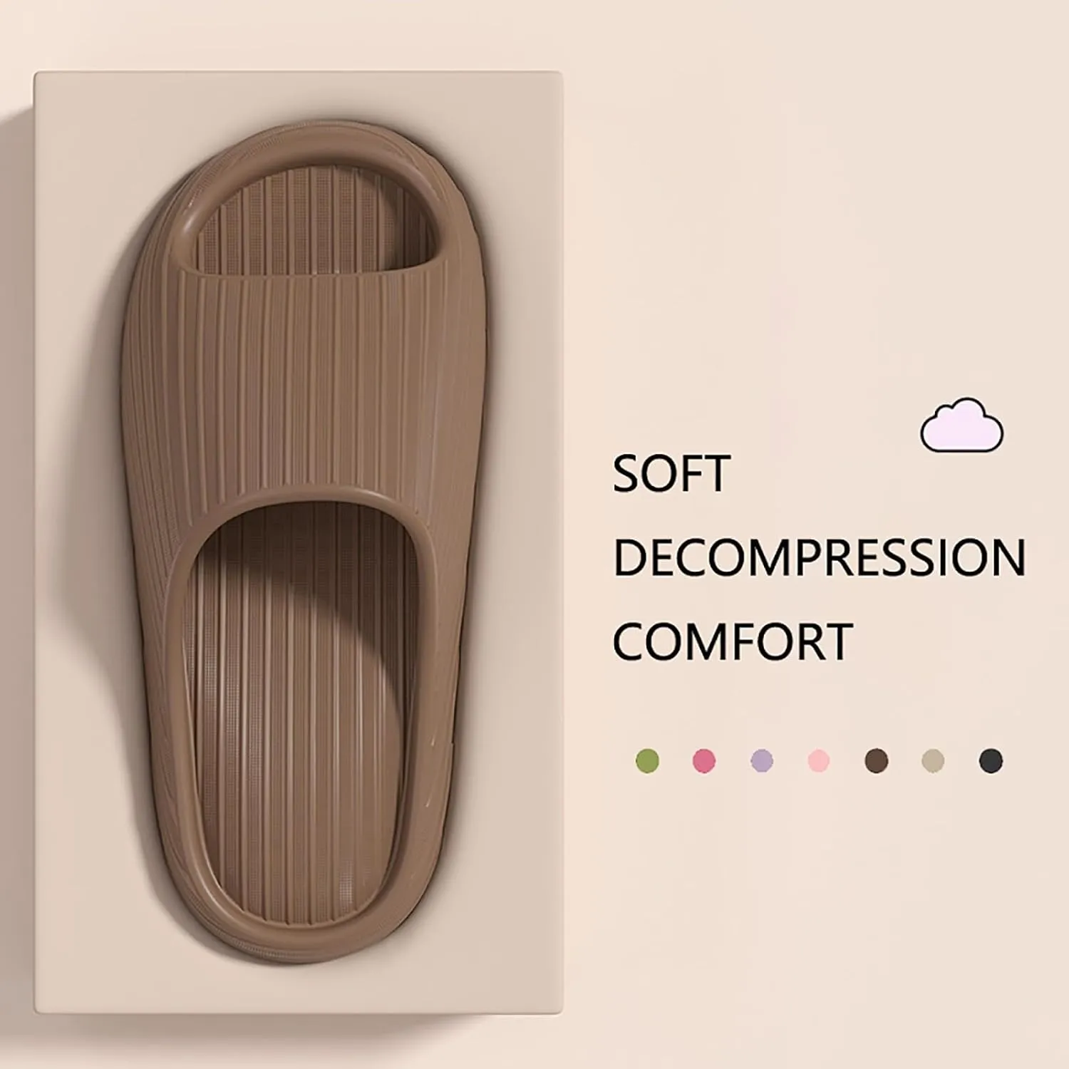 Women for Summer Pillow Slippers for Women and Men Summer Shower Slides Non Slip Quick Drying Comfortable Slippers